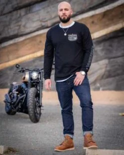 Thunderbike Longsleeve Customs Schwarz -Motorradzubehör 19 30 1211v 3