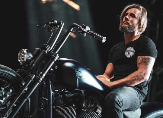 Thunderbike V-Neck T-Shirt New Custom Schwarz 7 Thunderbike V-Neck T-Shirt New Custom Schwarz – Bild 5