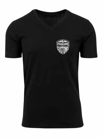 Thunderbike V-Neck T-Shirt New Custom Schwarz 3 Thunderbike V-Neck T-Shirt New Custom Schwarz