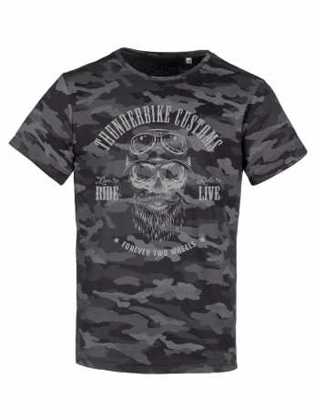 Thunderbike T-Shirt Bearded Skull Schwarz/grau 3 Thunderbike T-Shirt Bearded Skull Schwarz/grau
