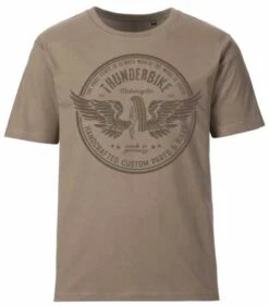 Thunderbike T-Shirt Vintage Wheel Braun