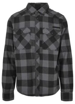 Thunderbike Flanellhemd Original Hellgrau/schwarz