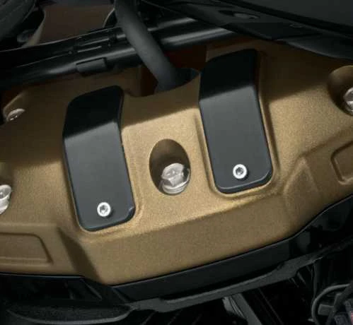 Harley Davidson Dominion Einsätze Obere Rocker Box Cover, Schwarz Gebürstet 4 Harley Davidson Dominion Einsätze Obere Rocker Box Cover, Schwarz Gebürstet – Bild 2