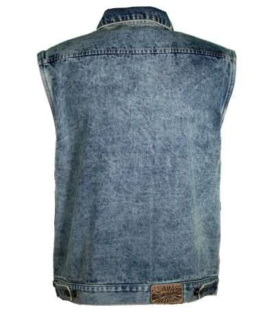 Motorcycle Storehouse Denim Weste Stonewashed Blau 4 Motorcycle Storehouse Denim Weste Stonewashed Blau – Bild 2