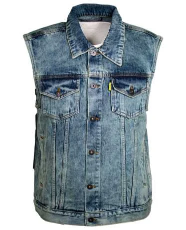 Motorcycle Storehouse Denim Weste Stonewashed Blau 3 Motorcycle Storehouse Denim Weste Stonewashed Blau