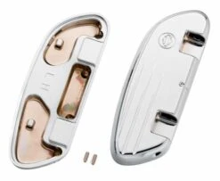 Harley Davidson Swept Wing Sozius Trittbrettwannen Grooved Chrom