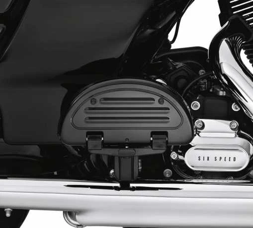 Harley Davidson Half-Moon Sozius Trittbrettwannen Schwarz 4 Harley Davidson Half-Moon Sozius Trittbrettwannen Schwarz – Bild 2