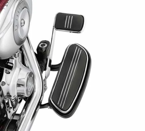 Harley Davidson Swept Wing Fahrer Trittbrettwannen Schwarz 4 Harley Davidson Swept Wing Fahrer Trittbrettwannen Schwarz – Bild 2