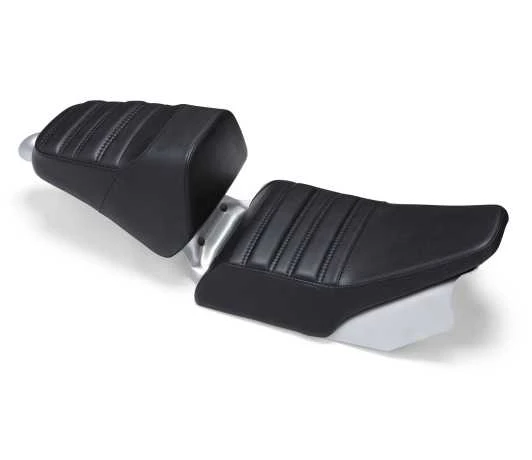 Harley Davidson Drag Sitz 12" Alu Gebürstet & Schwarz 3 Harley Davidson Drag Sitz 12" Alu Gebürstet & Schwarz