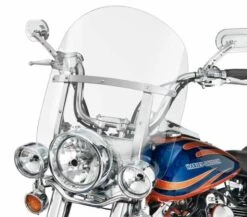 Harley Davidson Abnehmbare King-Size Windschutzscheibe 16" Kar & Polierte Streben