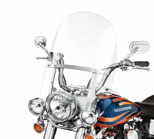 Harley Davidson Abnehmbare King-Size Windschutzscheibe 23" Klar & Polierte Streben 3 Harley Davidson Abnehmbare King-Size Windschutzscheibe 23" Klar & Polierte Streben