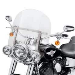 Harley Davidson Abnehmbare King-Size Windschutzscheibe 18" Klar & Polierte Streben