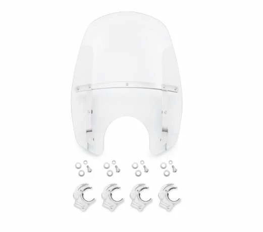 Harley Davidson Wind Splitter Quick-Release Compact Windschild 18" Klar & Poliert 3 Harley Davidson Wind Splitter Quick-Release Compact Windschild 18" Klar & Poliert