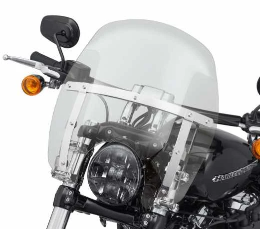 Harley Davidson Wind Splitter Quick-Release Compact Windschild 14" Leicht Getönt & Poliert 4 Harley Davidson Wind Splitter Quick-Release Compact Windschild 14" Leicht Getönt & Poliert – Bild 2