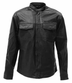 West Coast Choppers Og Perforated Leder Riding Hemd Schwarz