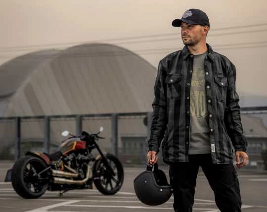 West Coast Choppers Dominator Motorrad Hemd Grau/schwarz CE 5 West Coast Choppers Dominator Motorrad Hemd Grau/schwarz CE – Bild 3