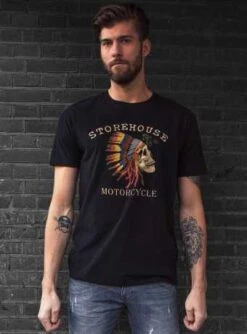 MCS Indian Skull T-Shirt Schwarz