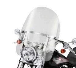 Motorradzubehör 4 Harley Davidson Abnehmbare King-Size Windschutzscheibe 21" Klar & Polierten Streben