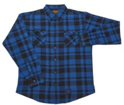 West Coast Choppers La Bomba Herringbone Flannel Hemd Blau/schwarz -Motorradzubehör 588633v 21