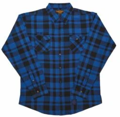 West Coast Choppers La Bomba Herringbone Flannel Hemd Blau/schwarz -Motorradzubehör 588633v1