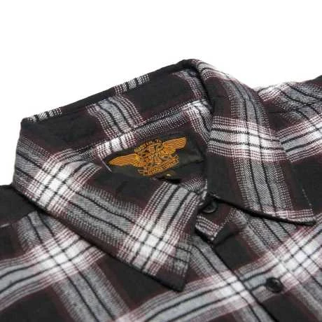 West Coast Choppers Cisco Flannel Shirt Weiß/schwarz/braun 6 West Coast Choppers Cisco Flannel Shirt Weiß/schwarz/braun – Bild 4