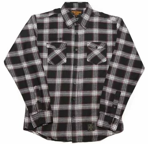 West Coast Choppers Cisco Flannel Shirt Weiß/schwarz/braun 3 West Coast Choppers Cisco Flannel Shirt Weiß/schwarz/braun