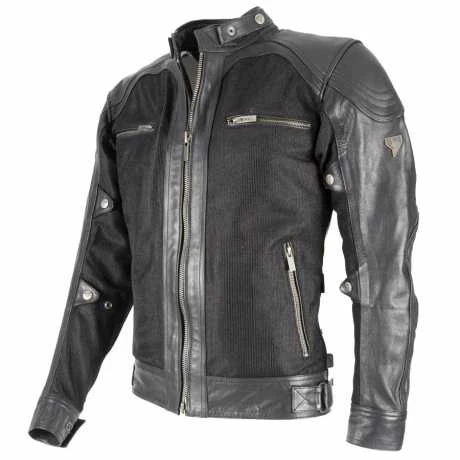 By City Sahara Leder & Mesh Jacke Schwarz 3 By City Sahara Leder & Mesh Jacke Schwarz