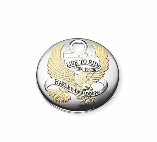 Harley Davidson Tankkonsolenklappe Live To Ride Gold 3 Harley Davidson Tankkonsolenklappe Live To Ride Gold