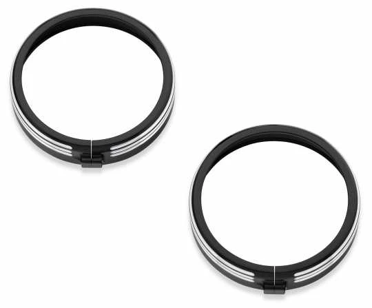 Harley Davidson Defiance Zusatzscheinwerfer Zierringe 4" Schwarz Cut 3 Harley Davidson Defiance Zusatzscheinwerfer Zierringe 4" Schwarz Cut