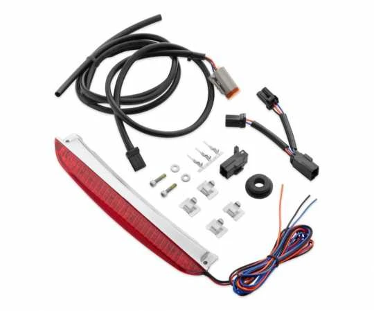 Harley Davidson LED-Beleuchtung Für Air Wing Gepäckträger, Rotes Glas 3 Harley Davidson LED-Beleuchtung Für Air Wing Gepäckträger, Rotes Glas