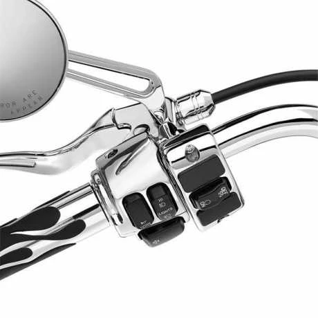 Harley Davidson Zusatzschaltergehäuse Linke Seite, Chrom 4 Harley Davidson Zusatzschaltergehäuse Linke Seite, Chrom – Bild 2