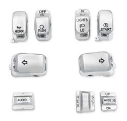 Harley Davidson Schalterkappen Chrom