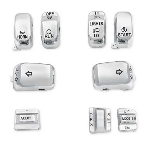 Harley Davidson Schalterkappen Chrom 3 Harley Davidson Schalterkappen Chrom