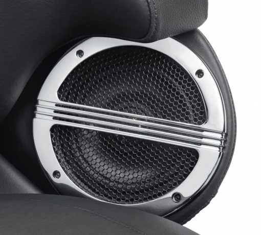 Harley Davidson Defiance Tour-Pak Lautsprecher-Verzierung Chrom 4 Harley Davidson Defiance Tour-Pak Lautsprecher-Verzierung Chrom – Bild 2