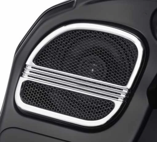 Harley Davidson Defiance Fairing Lautsprecher-Verzierung Chrom 4 Harley Davidson Defiance Fairing Lautsprecher-Verzierung Chrom – Bild 2