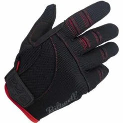 Biltwell Moto Gloves Handschuhe Schwarz / Rot