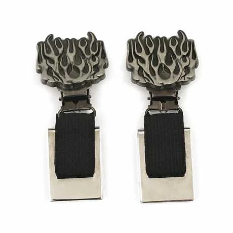 Ryder Front Stirrups Boot Clips Flames 3 Ryder Front Stirrups Boot Clips Flames