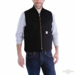 Carhartt Duck Weste Actic Quilt Lined Schwarz -Motorradzubehör 91 5393v 3