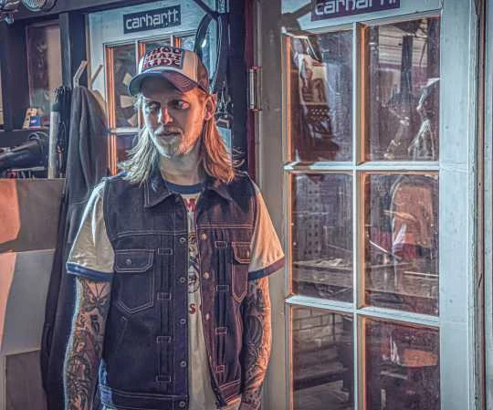 13 1/2 Rain Splitter Denim Weste Blau 5 13 1/2 Rain Splitter Denim Weste Blau – Bild 3