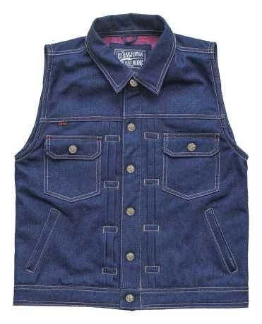 13 1/2 Rain Splitter Denim Weste Blau 3 13 1/2 Rain Splitter Denim Weste Blau