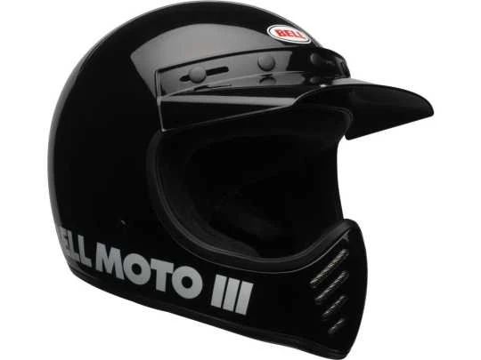 Bell Moto-3 Retro Dirt Bike Helm Schwarz 5 Bell Moto-3 Retro Dirt Bike Helm Schwarz – Bild 3