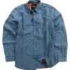 Roeg Bear Premium Denim Shirt Hellblau