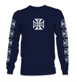 West Coast Choppers Og Logo Atx Longsleeve Navy Blau