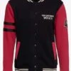 King Kerosin San Antonio Volves College Jacke Schwarz/rot -Motorradzubehör 925291v