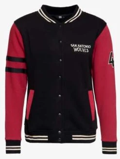 King Kerosin San Antonio Volves College Jacke Schwarz/rot