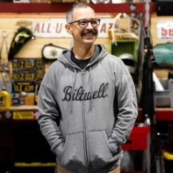 Biltwell Script Zip Hoodie Dunkelgrau 7 Biltwell Script Zip Hoodie Dunkelgrau -Motorradzubehör 939174v 31