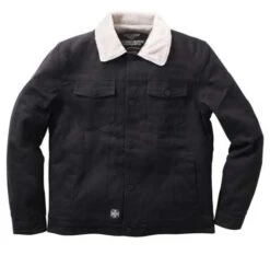 West Coast Choppers Sherpa Lined Canvas Jacke Schwarz