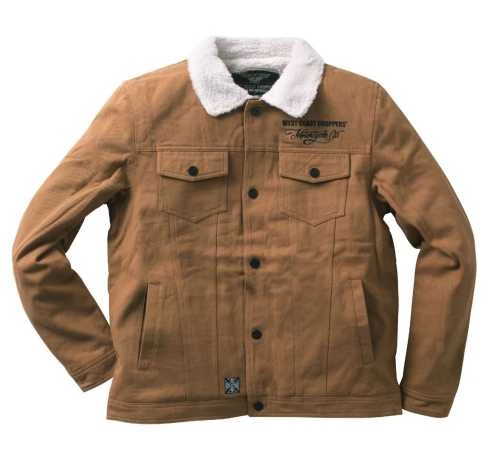 West Coast Choppers Sherpa Lined Canvas Jacke Braun 3 West Coast Choppers Sherpa Lined Canvas Jacke Braun