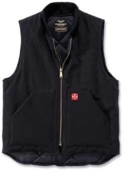 West Coast Choppers Heavy Duty Canvas Arbeitsweste Schwarz