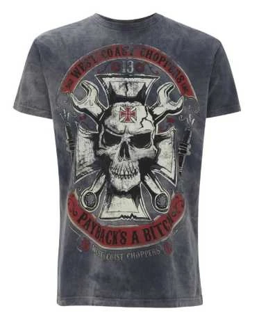 West Coast Choppers Mechanic T-Shirt Vintage Blau 3 West Coast Choppers Mechanic T-Shirt Vintage Blau